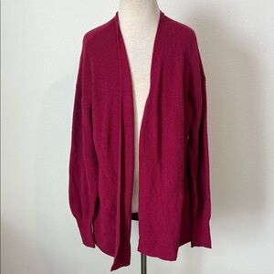 A NEW DAY Burgundy Open Front Cardigan Sweater